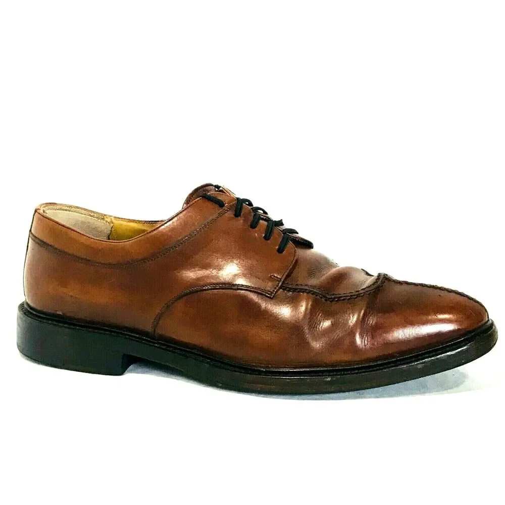 Avventura Shoes Split Toe Leather Oxford Handmade Spain 9.5 Brown Lace Academia